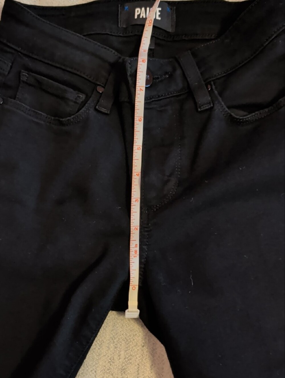PAIGE Amber Black Ankle Jeans, Size 23 - Picture 6 of 8